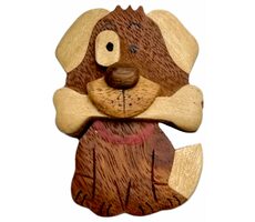 2Kids Toys Drevená magnetka veľká Pes s kosťou