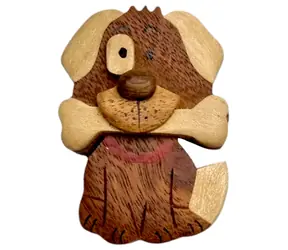 2Kids Toys Drevená magnetka veľká Pes s kosťou