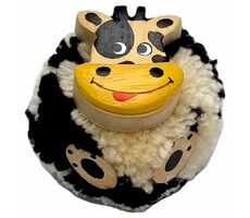 2Kids Toys Drevená magnetka veľká pompon Krava