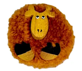 2Kids Toys Drevená magnetka veľká pompon Žirafa