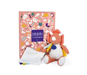 Doudou Darčeková sada - dinosaurus s dečkou 25 cm / od 0 rokov