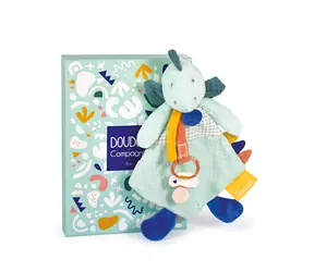 Doudou Darčeková sada - Hračka s úchytom na cumlík dinosaurus zelený 23 cm / od 0 rokov