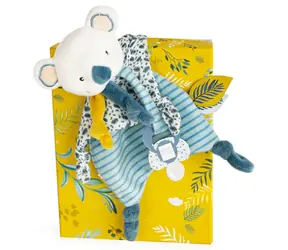 Doudou Darčeková sada - Hračka s úchytom na cumlík koala Yoca 20 cm