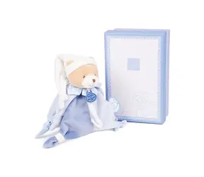 Doudou Darčeková sada - Hračka s úchytom na cumlík medvedík 17 cm / od 0 rokov