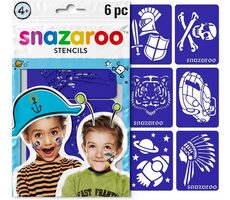 SNAZAROO Šablóny na tvárovej farby Adventure 6ks / od 4 rokov 