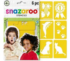 SNAZAROO Šablóny na tvárovej farby Rainbow 6ks / od 4 rokov 