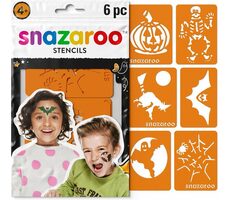 SNAZAROO Šablóny na tvárovej farby Halloween 6ks / od 4 rokov 