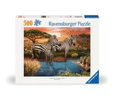 Ravensburger Zebry v napájadle / 500 dielikov / od 12 rokov