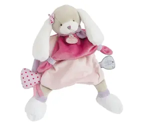 Doudou Plyšový maňuška psík ružový 28 cm / od 0 rokov