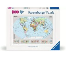 Ravensburger Politická mapa sveta / 1000 dielikov / od 14 rokov