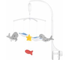 CHIPOLINO Hudobný závesný kolotoč Vodný svet / 0 - 5 mesiacov