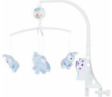 CHIPOLINO Hudobný závesný kolotoč Modrí zajačikovia / 0 - 5 mesiacov