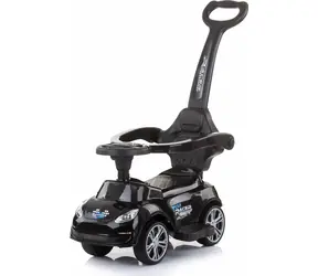 CHIPOLINO Odrážadlo s vodiacou tyčou Turbo Black / od 3 - 6 rokov / do 23 kg