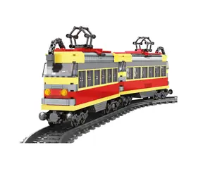 Rappa Kompatibilná stavebnica BLOXO električky na batérie s koľajami 724 ks / od 6 rokov