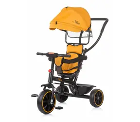 CHIPOLINO Trojkolka so strieškou Pulse 2v1 Mustard / od 1.5 roka / do 25 kg