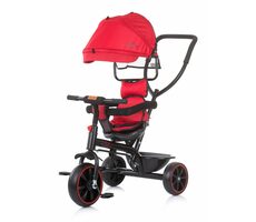 CHIPOLINO Trojkolka so strieškou Pulse 2v1 Cherry / od 1.5 roka / do 25 kg