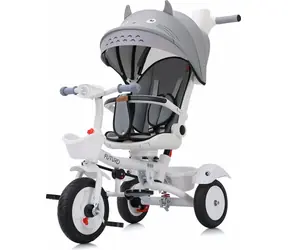 CHIPOLINO Trojkolka so strieškou Futuro 2v1 Grey / od 1.5 roka / do 25 kg
