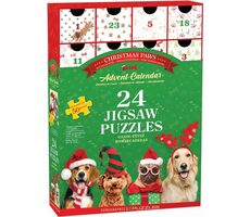 EUROGRAPHICS Puzzle Adventný kalendár: Vianočné labky / 24x50 dielikov / od 6 rokov