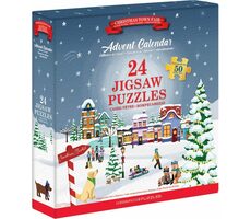 EUROGRAPHICS Puzzle Adventný kalendár: Vianočný jarmok / 24x50 dielikov / od 6 rokov