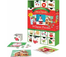 EUROGRAPHICS Puzzle Adventný kalendár: Sladké Vianoce / 24x50 dielikov / od 6 rokov