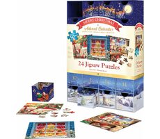 EUROGRAPHICS Puzzle Adventný kalendár: Veselé Vianoce / 24x50 dielikov / od 6 rokov