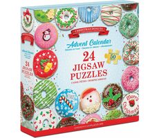 EUROGRAPHICS Puzzle Adventný kalendár: Vianočné donuty / 24x50 dielikov / od 6 rokov