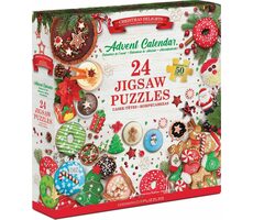 EUROGRAPHICS Puzzle Adventný kalendár: Vianočné dobroty / 24x50 dielikov / od 6 rokov
