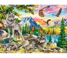 Castorland 030514 Rodina vlkov a orly / 300 dielikov / od 8 rokov