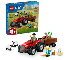 LEGO® City 60461 Červený traktor s prívesom a ovcami / Počet dielikov: 116 / od 4 rokov