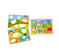 Hape Puzzle - Slnečné údolie 3v1 / od 1 roka