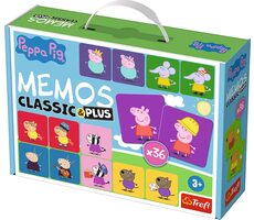 Trefl - Pexeso Classic&Plus - Prasiatko Peppa 4v1 / 20 minút / 2-4 hráči / od 3 rokov