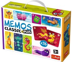 Trefl - Pexeso Classic&Plus - Roztomilé príšerky 3v1 / 20 minút / 2-4 hráči / od 3 rokov