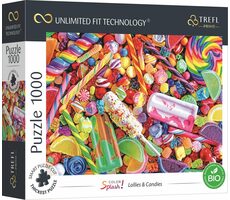 Trefl - Puzzle - UFT Color Splash: Lízanky a cukrovinky / 1000 dielikov / 68.3 x 48 cm / vek 12+
