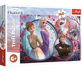 Trefl - Puzzle - Ľadové kráľovstvo 2: Sesterské dobrodružstvo / 160 dielikov / 41 x 27.5 cm / vek 6+