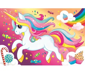 Trefl - Puzzle - Sladký jednorožec / 100 dielikov / 41 x 27.8 cm / vek 5+