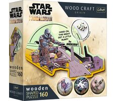 Trefl Wood Craft Origin - Puzzle - The Mandalorian: Stretnutie / 160 dielikov / 24.4 x 21.3 cm / vek 9+