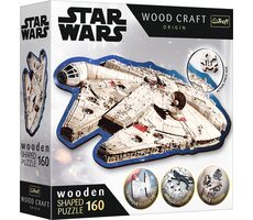 Trefl Wood Craft Origin - Puzzle - Star Wars: Millennium Falcon / 160 dielikov / 24.4 x 21.3 cm / vek 9+