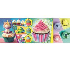 Trefl - Puzzle - Panoramatické puzzle Farebné tortičky / 1000 dielikov / 97 x 34 cm / vek 12+