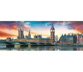 Trefl - Puzzle - Panoramatické puzzle Big ben a Westministerský palác, Londýn / 500 dielikov / 66 x 23.7 cm / vek 10+