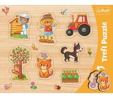 Trefl - Puzzle - Vkladačka: Farma / 37 x 29 cm / vek 3+