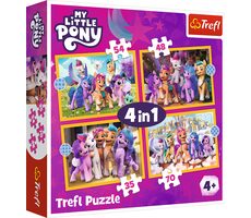 Trefl - Puzzle - My Little Pony: Zoznámte sa s poníkmi 4v1 / 35|48|54|70 / 28.5 x 20x5 cm / vek 4+