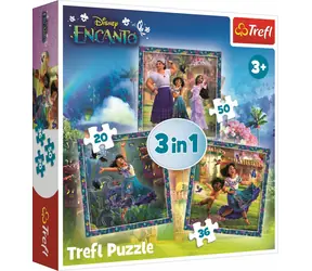 Trefl - Puzzle - Encanto: Postavy 3v1