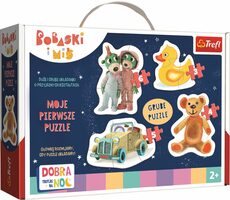 Trefl - Puzzle - Baby puzzle: Dobrú noc, Treflíci 4v1 / 3|4|5|6 dielikov / vek 2+