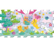 Trefl - Puzzle - Penové puzzle Rozverné mačiatka / 117 x 60 cm / 28.5 x 28.5 cm / vek 2+