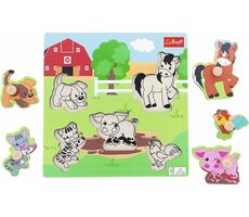 Trefl - Vkladačka - Drevená vkladačka Farma / 18 mesiacov+