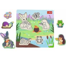 Trefl - Vkladačka - Drevená vkladačka Lúka / 18 mesiacov+