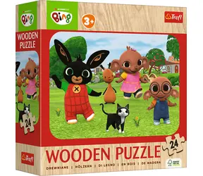 Trefl - Puzzle - Drevené puzzle Bing: Zoznámte sa s Bingom