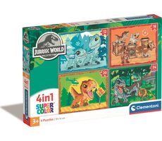 Clementoni PUZZLE Jurský svet 4v1 / 12 +16 +20 +24 dielikov / od 3 rokov 