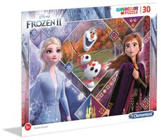 Clementoni PUZZLE Ľadové kráľovstvo 2: Sestry s Olafom / 30 dielikov / od 3 rokov
