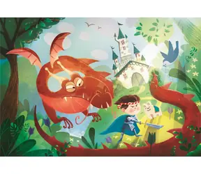Clementoni PUZZLE Drak a rytier / 180 dielikov / od 7 rokov